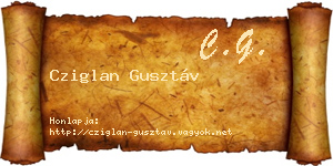 Cziglan Gusztáv névjegykártya